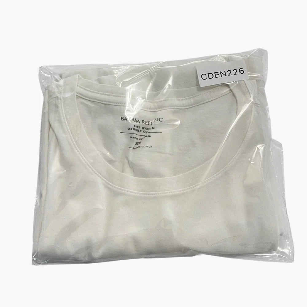 Banana Republic Men's Soft Wash Organic Cotton Crewneck T-Shirt White 2XL NWOT